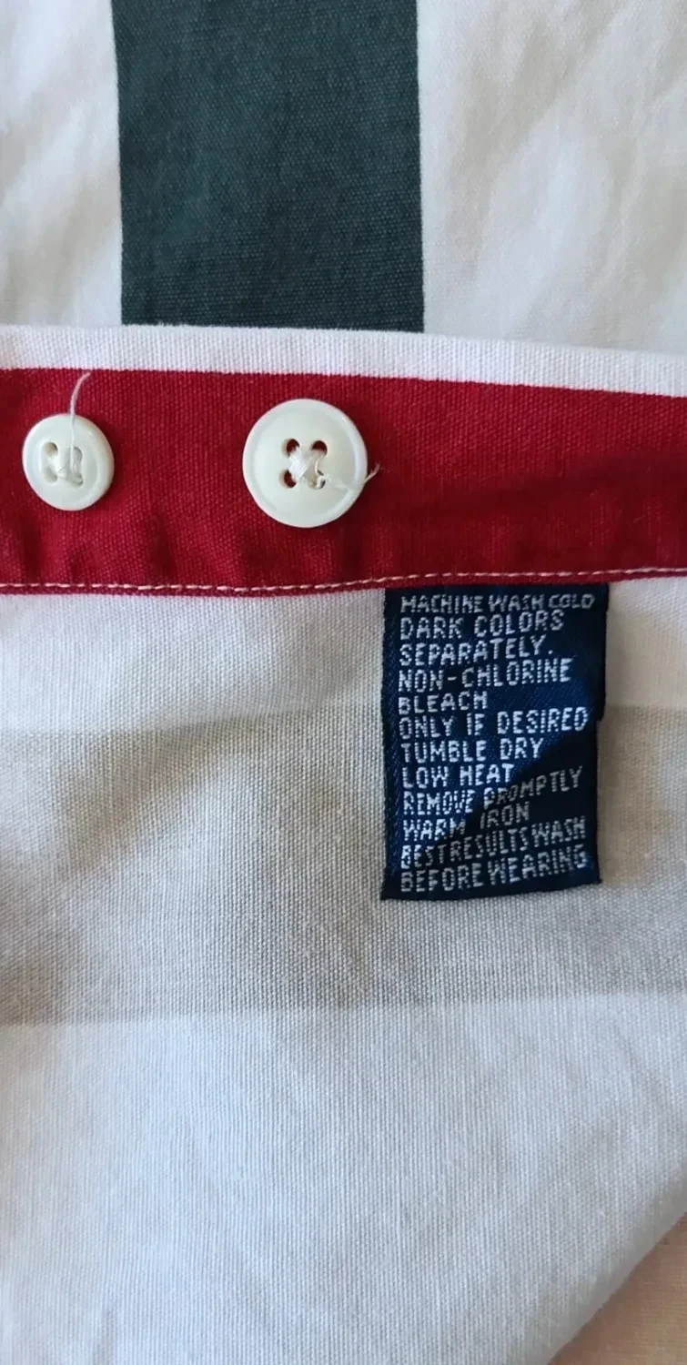 Chemise Chaps Ralph Lauren Vintage regenboogstrepen Geborduurd logo Maat XL – photo 14
